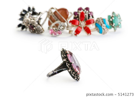 Jewellery ring isolated on the white background 5141273