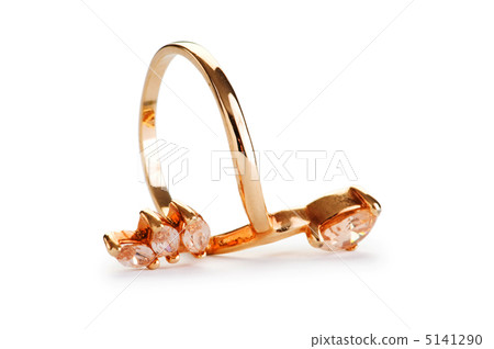 Jewellery ring isolated on the white background 5141290