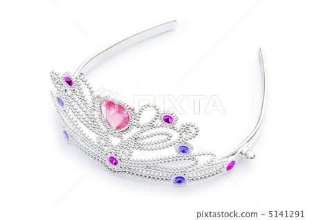 Silver diadem isolated on the white background Silver diadem isolated on the white background 5141291
