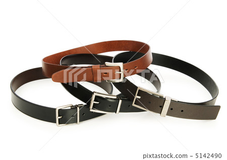Leather belt isolated on the white background 5142490