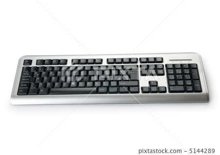 Silver keyboard isolated on the white background Silver keyboard isolated on the white background 5144289