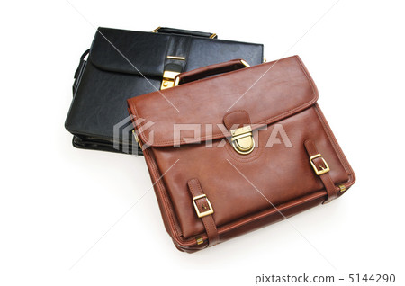 Two leather briefcases isolated on the white 5144290