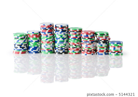 Stack of various casino chips - gambling concept Stack of various casino chips - gambling concept 5144321