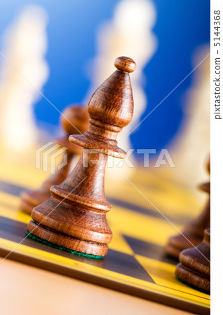 Set of chess figures on the playing board Set of chess figures on the playing board 5144368