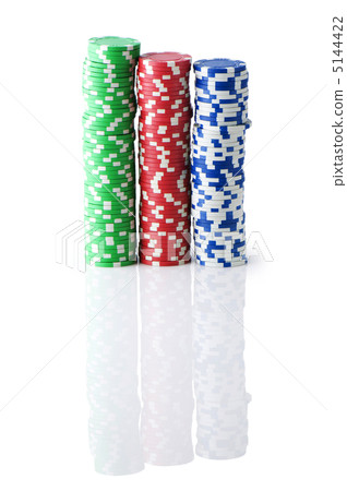 Stack of various casino chips - gambling concept Stack of various casino chips - gambling concept 5144422