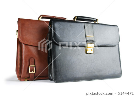 Two leather briefcases isolated on the white 5144471