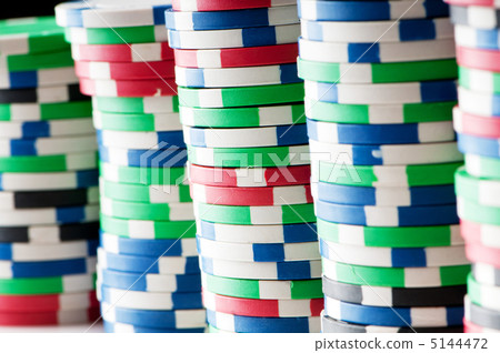 Stack of various casino chips - gambling concept Stack of various casino chips - gambling concept 5144472
