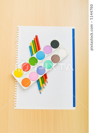 Art concept with painters palette and paint brush 5144760