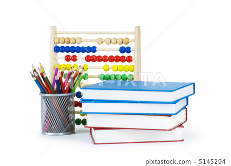 Education concept with pencils, books and abacus Education concept with pencils, books and abacus 5145294
