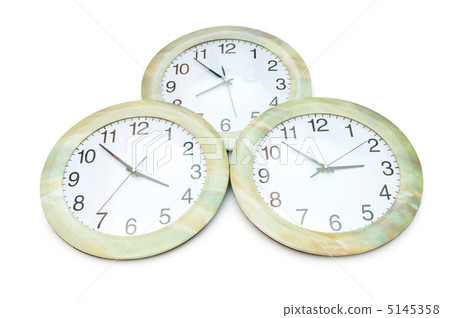 Round clocks isolated on the white background 5145358