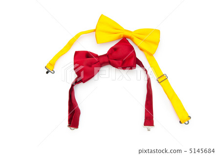 Red bow tie isolated on the white 5145684