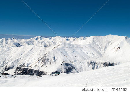High mountains under snow in the winter High mountains under snow in the winter 5145962