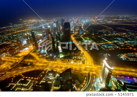 Panorama of down town Dubai city - UAE Panorama of down town Dubai city - UAE 5145971