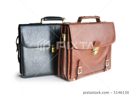 Two leather briefcases isolated on the white Two leather briefcases isolated on the white 5146130