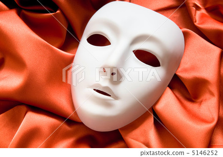 Theatre concept with the white plastic masks 5146252