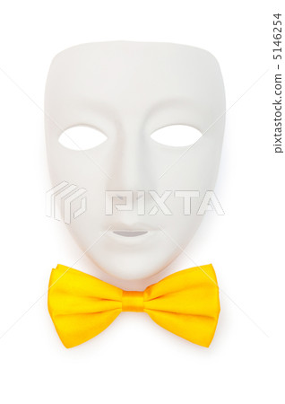 Masks and bow ties isolated on the white 5146254