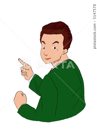 A salaryman is pointing 5147578