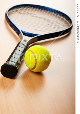 Tennis concept with balls and racket 5156666