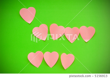 Heart shaped sticky notes on the background Heart shaped sticky notes on the background 5156913