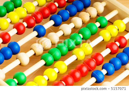 Education concept - Abacus with many colorful beads Education concept - Abacus with many colorful beads 5157071