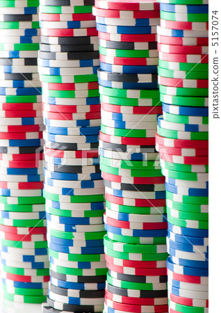 Stack of various casino chips - gambling concept Stack of various casino chips - gambling concept 5157074
