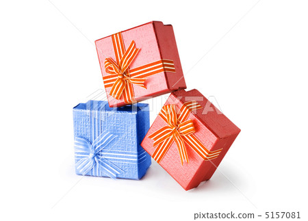 Gift boxes isolated on the white background Gift boxes isolated on the white background 5157081