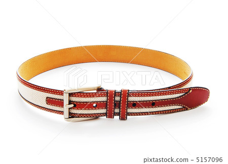 Leather belt isolated on the white background Leather belt isolated on the white background 5157096