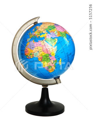 Globe on stand isolated on the white backgroud 5157256