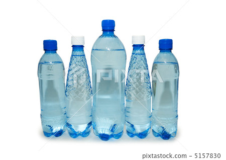 Water bottles isolated on the white background 5157830