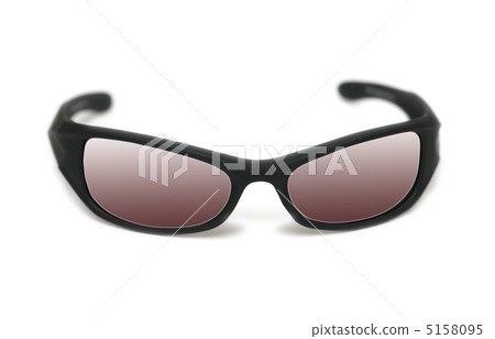 Black sunglasses isolated on the white background Black sunglasses isolated on the white background 5158095