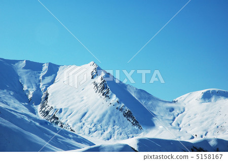 High mountains under snow in the winter High mountains under snow in the winter 5158167