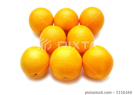 Many oranges isolated on the white background Many oranges isolated on the white background 5158169