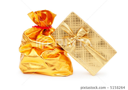 Gift boxes and golden sacks Gift boxes and golden sacks 5158264