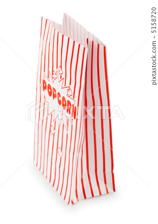 Popcorn bag isolated on the white background Popcorn bag isolated on the white background 5158720