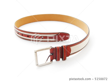 Leather belt isolated on the white background 5158872