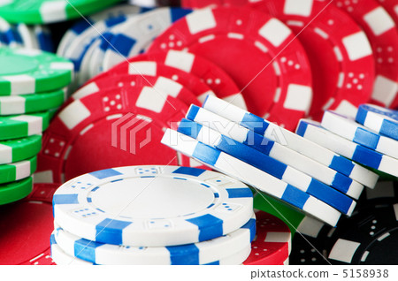 Stack of various casino chips - gambling concept Stack of various casino chips - gambling concept 5158938