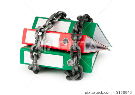 Censorship concept with folders on white Censorship concept with folders on white 5158943