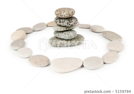 Stack of pebbles isolated on the white Stack of pebbles isolated on the white 5159784