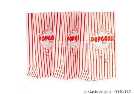 Popcorn bag isolated on the white background 5161185