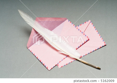 Letter and feather on the background Letter and feather on the background 5162009