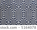 Yukata fabric geometric pattern indigo 5164078