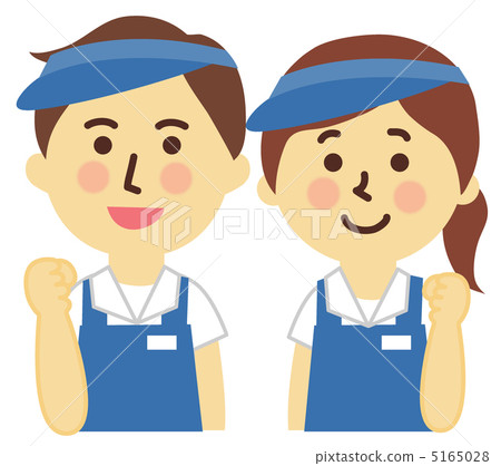 Apron with men and women of sun visors 5165028