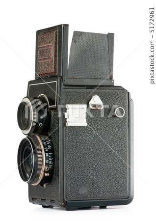Vintage film camera isolated on white 5172961