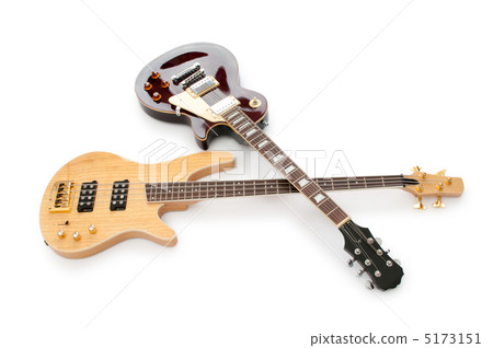 Musical guitar isolated on the white background 5173151