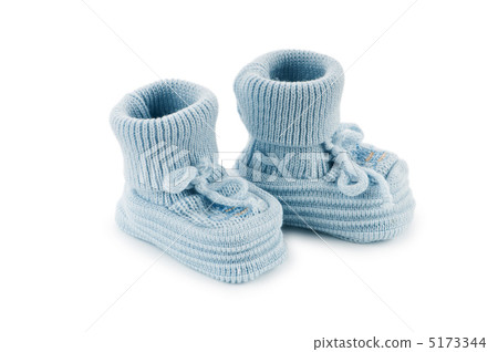 Woven baby shoes isolated on white background Woven baby shoes isolated on white background 5173344
