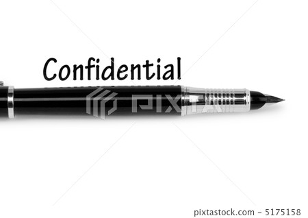 Pen and confidential message on white Pen and confidential message on white 5175158