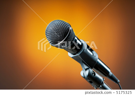 Audio microphone against the background Audio microphone against the background 5175325
