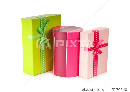 Gift boxes isolated on the white Gift boxes isolated on the white 5176240