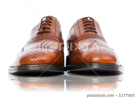 Fashion concept with male shoes on white 5177005