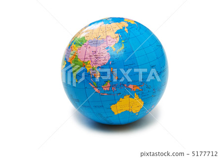Blue globe isolated on the white background 5177712